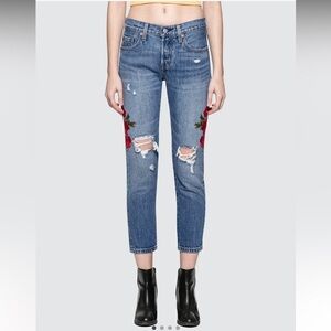 LEVI'S "Custom Blues" 501 Cropped Taper Jeans